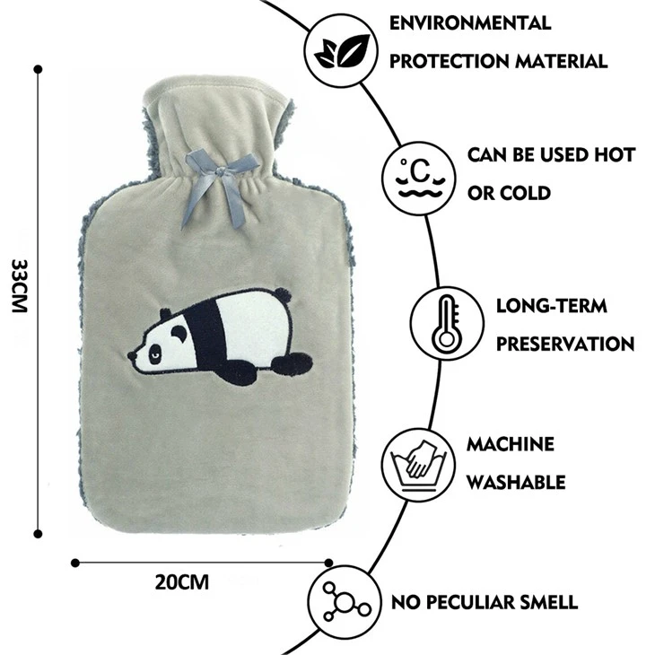 high quality fur hot water bottle cover