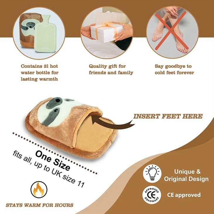 Sloth Foot Warmer Hot Water Bag Cover